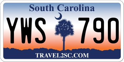 SC license plate YWS790