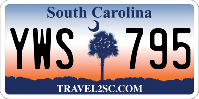 SC license plate YWS795