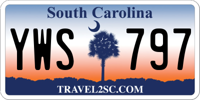 SC license plate YWS797
