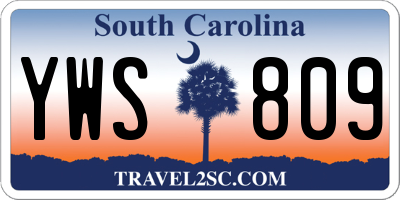 SC license plate YWS809