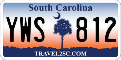 SC license plate YWS812