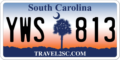 SC license plate YWS813