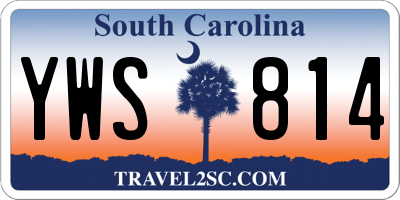 SC license plate YWS814
