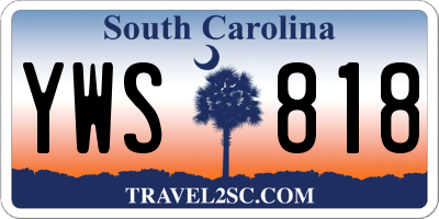 SC license plate YWS818