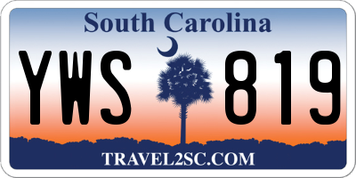 SC license plate YWS819