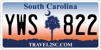 SC license plate YWS822