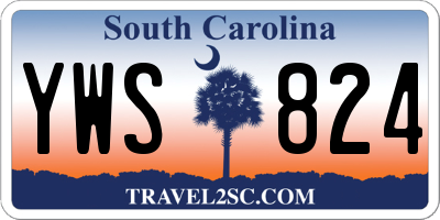 SC license plate YWS824