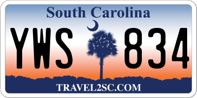 SC license plate YWS834