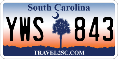 SC license plate YWS843