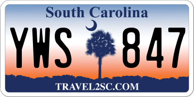 SC license plate YWS847