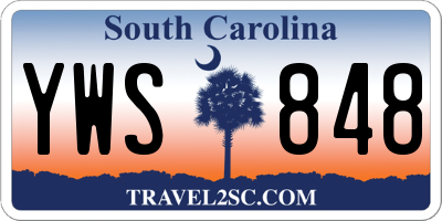 SC license plate YWS848