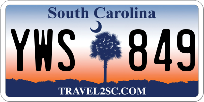 SC license plate YWS849