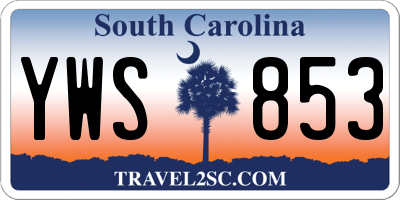 SC license plate YWS853