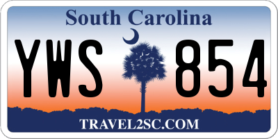SC license plate YWS854