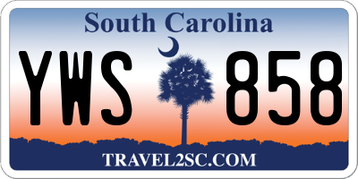 SC license plate YWS858