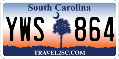 SC license plate YWS864