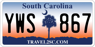 SC license plate YWS867