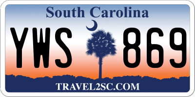 SC license plate YWS869