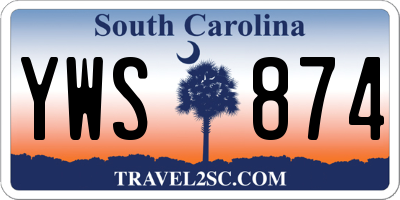 SC license plate YWS874
