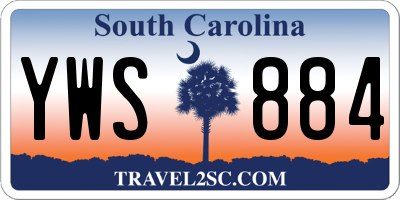 SC license plate YWS884