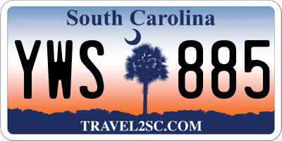SC license plate YWS885