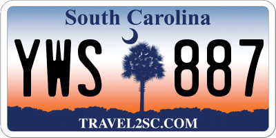 SC license plate YWS887