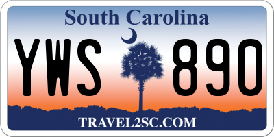 SC license plate YWS890
