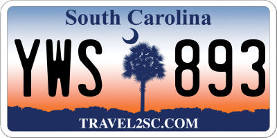 SC license plate YWS893