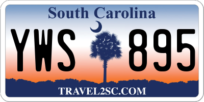 SC license plate YWS895