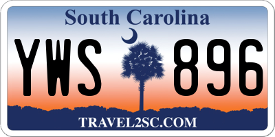 SC license plate YWS896