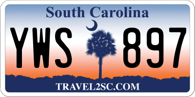 SC license plate YWS897