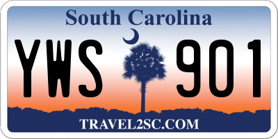SC license plate YWS901