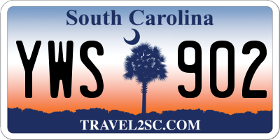 SC license plate YWS902