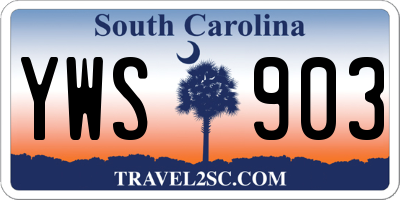 SC license plate YWS903