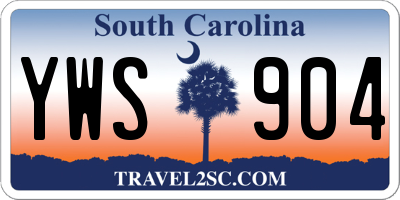 SC license plate YWS904