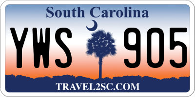 SC license plate YWS905
