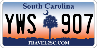SC license plate YWS907