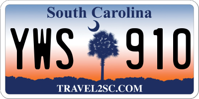 SC license plate YWS910