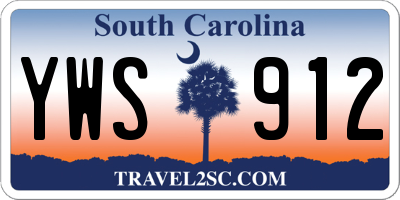 SC license plate YWS912