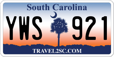 SC license plate YWS921
