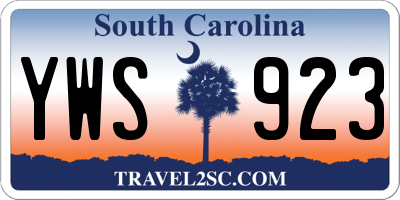 SC license plate YWS923