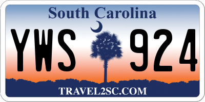 SC license plate YWS924