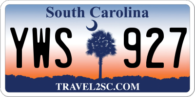 SC license plate YWS927