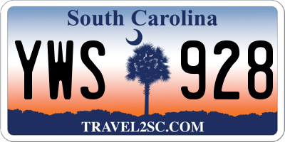 SC license plate YWS928