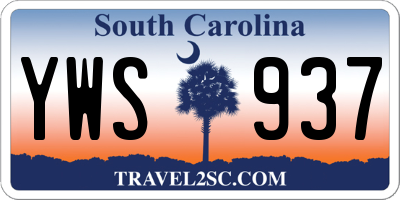 SC license plate YWS937