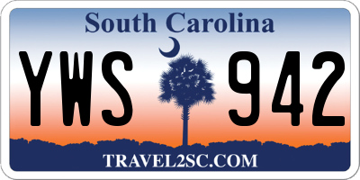 SC license plate YWS942