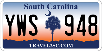 SC license plate YWS948