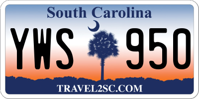 SC license plate YWS950
