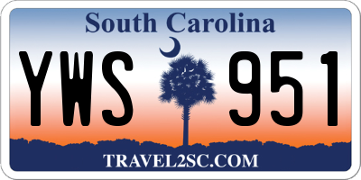 SC license plate YWS951