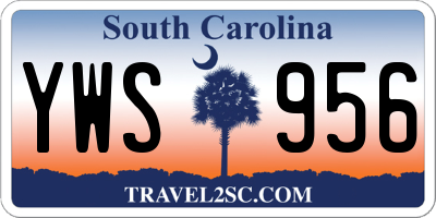 SC license plate YWS956